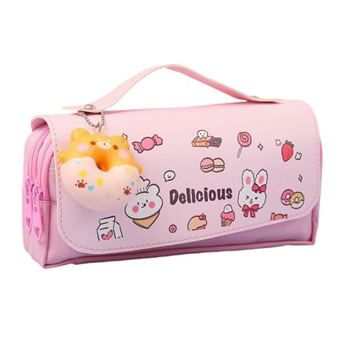 WISEHUBY Große Kapazität Federmäppchen Mädchen Federmäppchen Doppelschicht Campus Kleine Tasche Kawaii Tasche - Himmelblau von WISEHUBY