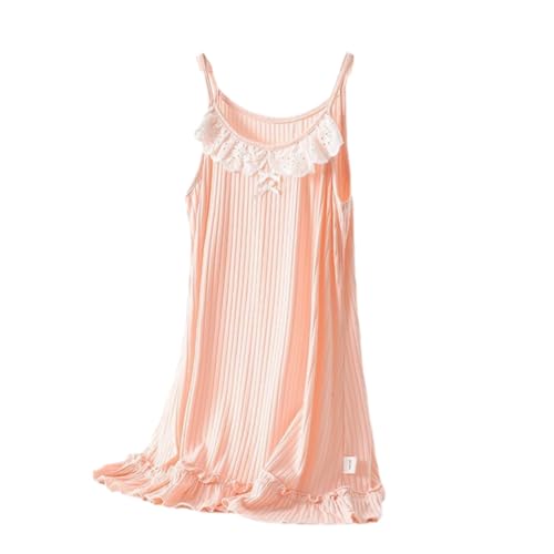 WISREMT Mädchen Nachthemd Sommer Schlafkleid Spaghettiträger Slip Kleider Einfarbig Nachtwäsche Nachthemd Kleinkind Kleine Teenager Mädchen Alter 3-16 Jahre von WISREMT