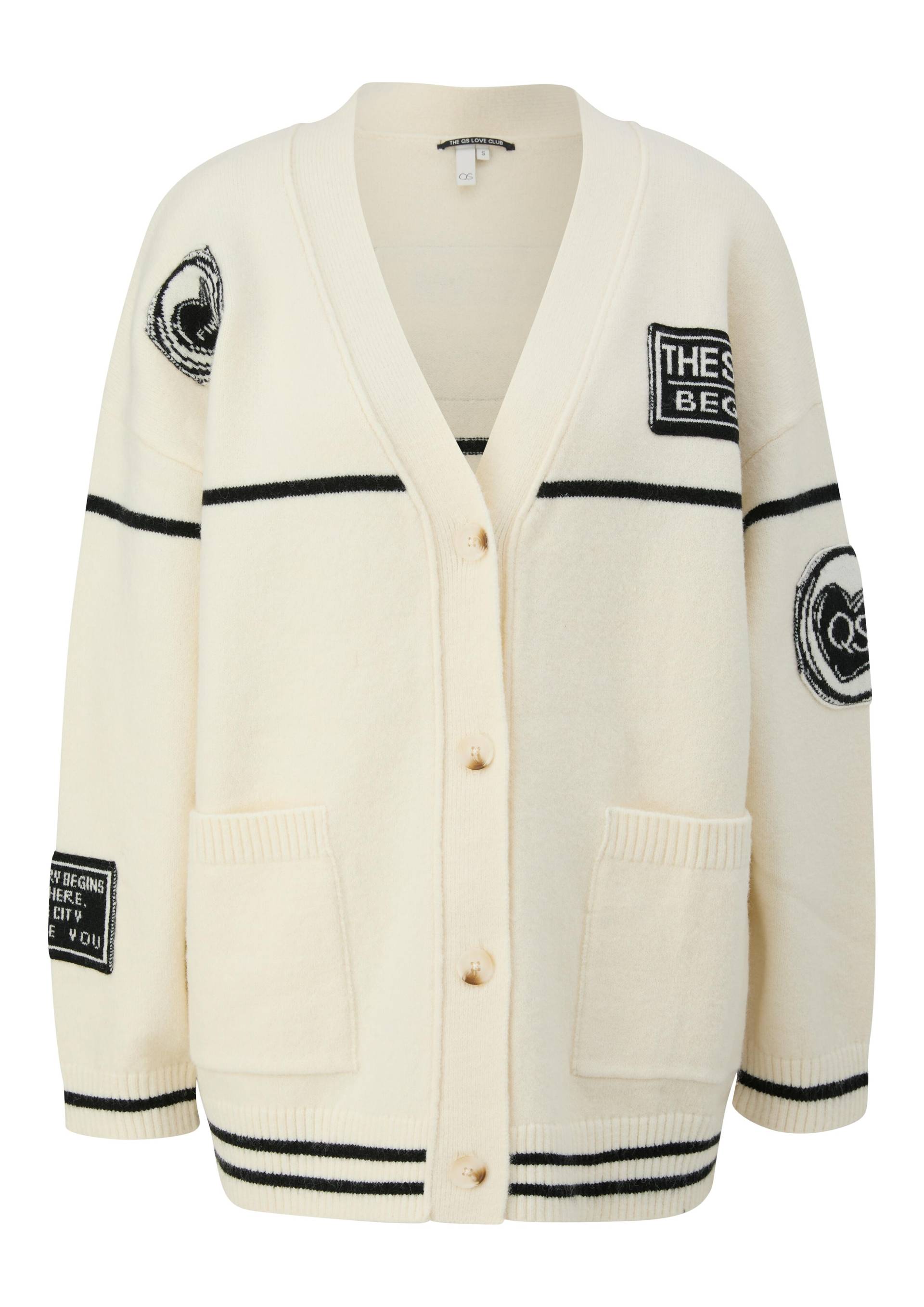 qs - Strickjacke creme - Gr. - M von qs