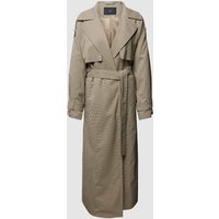 WITHBLACK Trenchcoat mit fein strukturiertem Muster in Taupe, Größe L von WITHBLACK