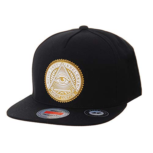 WITHMOONS Baseballmütze Mützen Caps Snapback Hat Illuminati Patch Hip Hop Baseball Cap AL2344 (Gold) von WITHMOONS