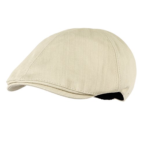 WITHMOONS Schlägermütze Golfermütze Schiebermütze Simple Newsboy Hat Flat Cap SL3026 (Ivory) von WITHMOONS