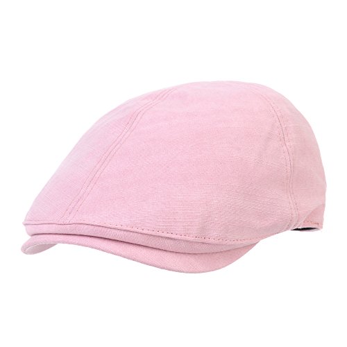 WITHMOONS Schlägermütze Golfermütze Schiebermütze Simple Newsboy Hat Flat Cap SL3026 (Pink) von WITHMOONS