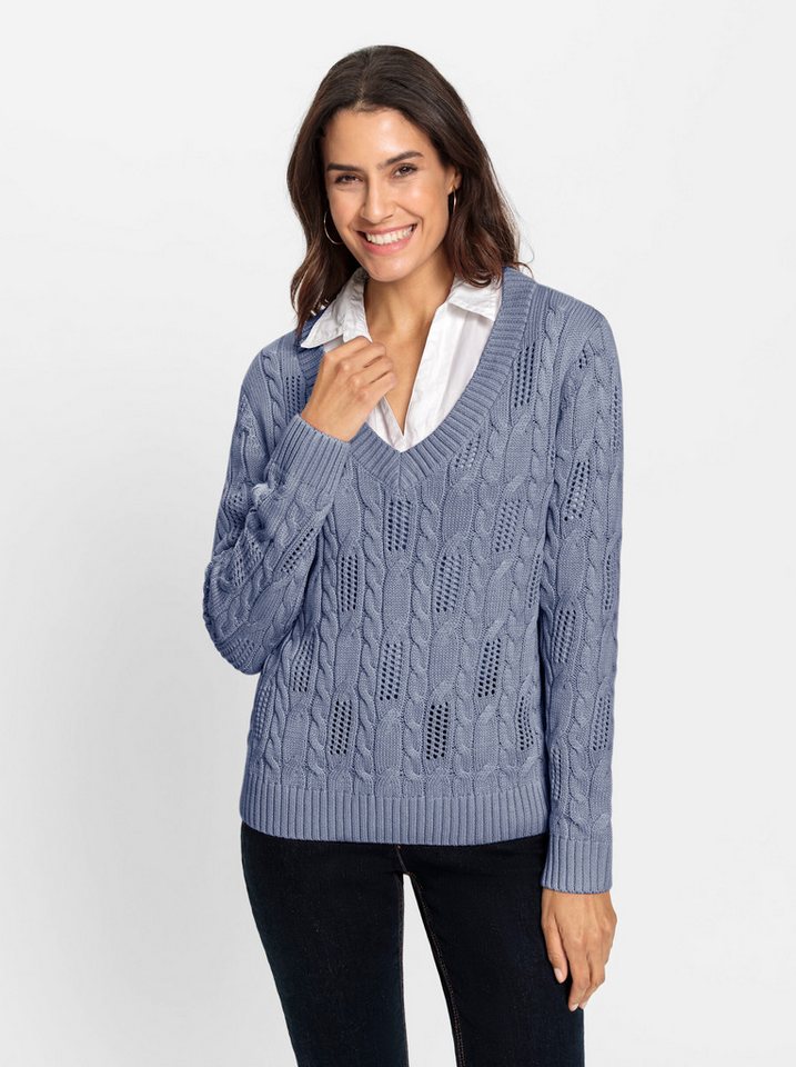 Witt Strickpullover V-Ausschnitt-Pullover . von Witt