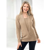 Witt Weiden Damen 2-in-1-Pullover goldfarben-meliert von Witt