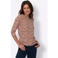 Witt Damen 3/4-Arm-Shirt mit Millefleurs-Muster, dunkelrot-ocker-bedruckt von Witt