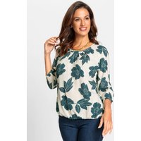 Witt Weiden Damen Bluse champagner-petrol-bedruckt von Witt