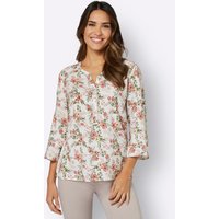 Witt Weiden Damen Bluse ecru-khaki-bedruckt von Witt