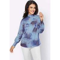 Witt Weiden Damen Bluse hellblau-marine-bedruckt von Witt