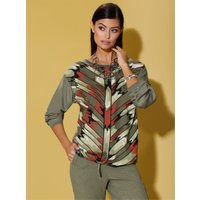 Witt Weiden Damen Bluse khaki-rostrot-bedruckt von Witt