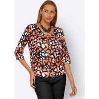 Witt Weiden Damen Bluse papaya-schwarz-bedruckt von Witt