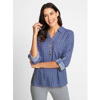 Witt Weiden Damen Bluse royalblau-marine-bedruckt von Witt