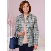 Witt Weiden Damen Bouclé-Blazer hellgrau-dunkelblau-meliert von Witt