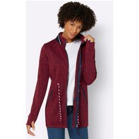 Witt Weiden Damen Fleece-Jacke rot-marine-meliert von Witt