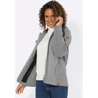 Witt Weiden Damen Fleece-Jacke steingrau-meliert von Witt