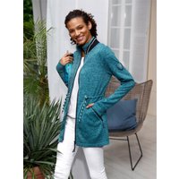 Witt Weiden Damen Fleece-Jacke türkis-marine-meliert von Witt