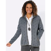 Witt Weiden Damen Fleecejacke anthrazit-jeansblau-bedruckt von Witt