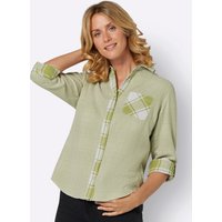 Witt Damen Karo-Bluse, schilf-ecru-kariert von Witt