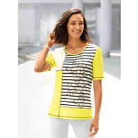 Witt Weiden Damen Kurzarmshirt limone-ecru-bedruckt von Witt