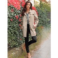 Witt Damen Kurzmantel in Trenchcoat-Optik, sand von Witt