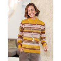 Witt Weiden Damen Langarm-Pullover ocker-puder-geringelt von Witt