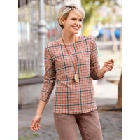 Witt Weiden Damen Langarmshirt beige-rostrot-bedruckt von Witt