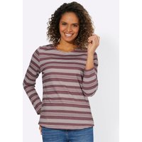 Witt Weiden Damen Langarmshirt burgund-ecru-geringelt von Witt