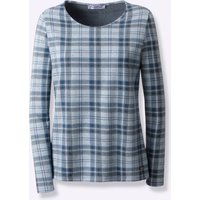 Witt Weiden Damen Langarmshirt hellblau-kariert von Witt