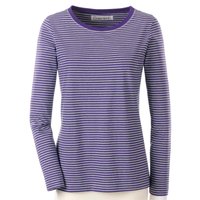 Witt Weiden Damen Langarmshirt lila-grau-geringelt von Witt