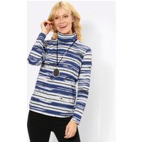 Witt Weiden Damen Langarmshirt royalblau-marine-bedruckt von Witt