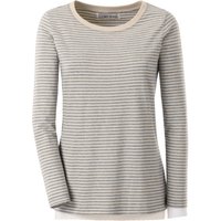 Witt Weiden Damen Langarmshirt sand-grau-geringelt von Witt