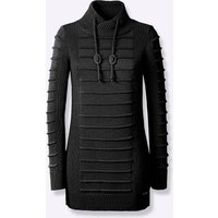 Witt Damen Longpullover mit Struktur-Partien, schwarz von Witt