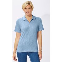 Witt Weiden Damen Poloshirt bleu-meliert von Witt