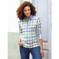 Witt Weiden Damen Poloshirt ecru-bleu-bedruckt von Witt