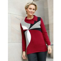 Witt Weiden Damen Pullover kirsche-steingrau-gemustert von Witt