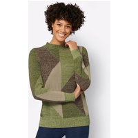 Witt Weiden Damen Pullover oliv-schoko-meliert von Witt