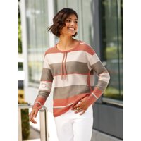 Witt Weiden Damen Streifenpullover papaya-sesam-geringelt von Witt