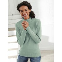 Witt Damen Rollkragenpullover im Baumwoll-Mix, kalkmint von Witt