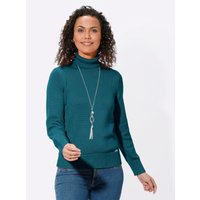 Witt Damen Rollkragenpullover im Baumwoll-Mix, petrol von Witt