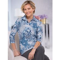 Witt Weiden Damen Shirt jeansblau-ecru-gemustert von Witt