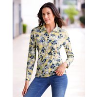 Witt Weiden Damen Shirt rauchblau-zitrone-bedruckt von Witt