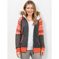 Witt Weiden Damen Strickfleecejacke koralle-gemustert von Witt