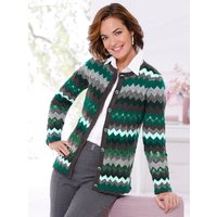 Witt Damen Strickjacke, mint-anthrazit-gemustert von Witt