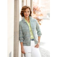 Witt Weiden Damen Strickjacke pistazie-jeansblau-meliert von Witt