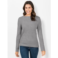 Witt Weiden Damen Strickpullover steingrau-meliert von Witt