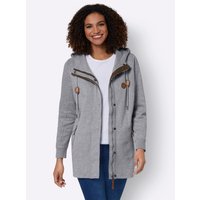 Witt Weiden Damen Sweatjacke grau-weiß-meliert von Witt