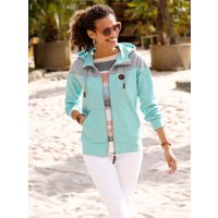 Witt Weiden Damen Sweatjacke mint-hellgrau-meliert von Witt