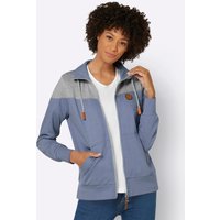 Witt Weiden Damen Sweatjacke taubenblau-hellgrau-meliert von Witt