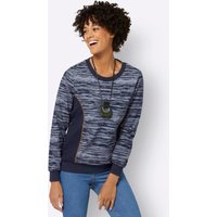 Witt Weiden Damen Sweatshirt marine-ecru-bedruckt von Witt