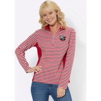 Witt Weiden Damen Sweatshirt rot-ecru-geringelt von Witt